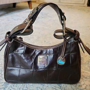 Dooney & Bourke Leather Croc Embossed Leather Shoulder Bag